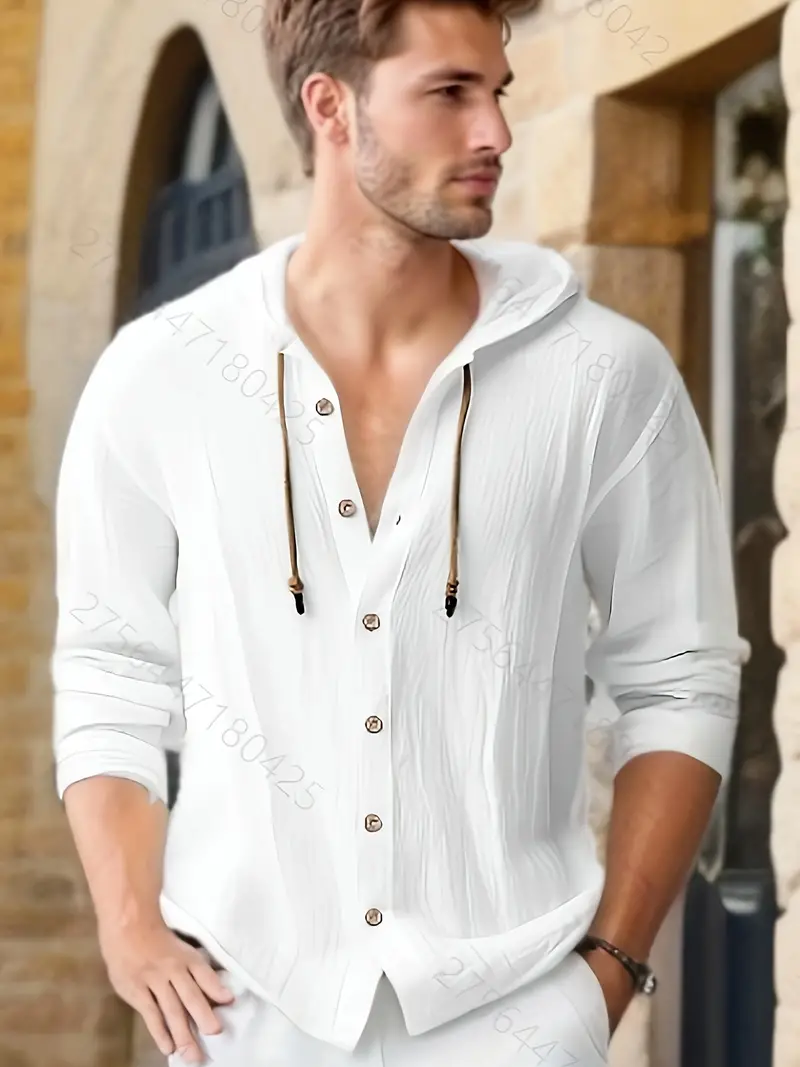 Lynea® | Casual Hooded Shirt With Buttons - Image 5