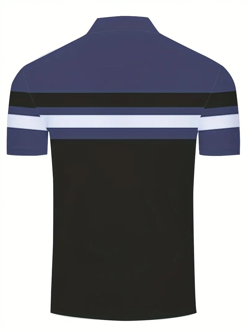 Lynn® | Casual, Trendy Striped Pattern Short-Sleeved Shirt For Men - Image 12
