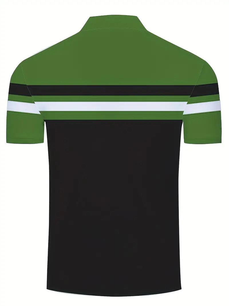 Lynn® | Casual, Trendy Striped Pattern Short-Sleeved Shirt For Men - Image 16
