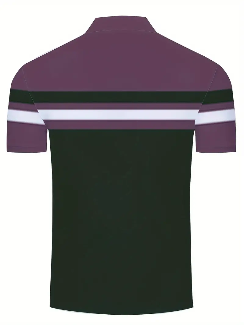 Lynn® | Casual, Trendy Striped Pattern Short-Sleeved Shirt For Men - Image 20