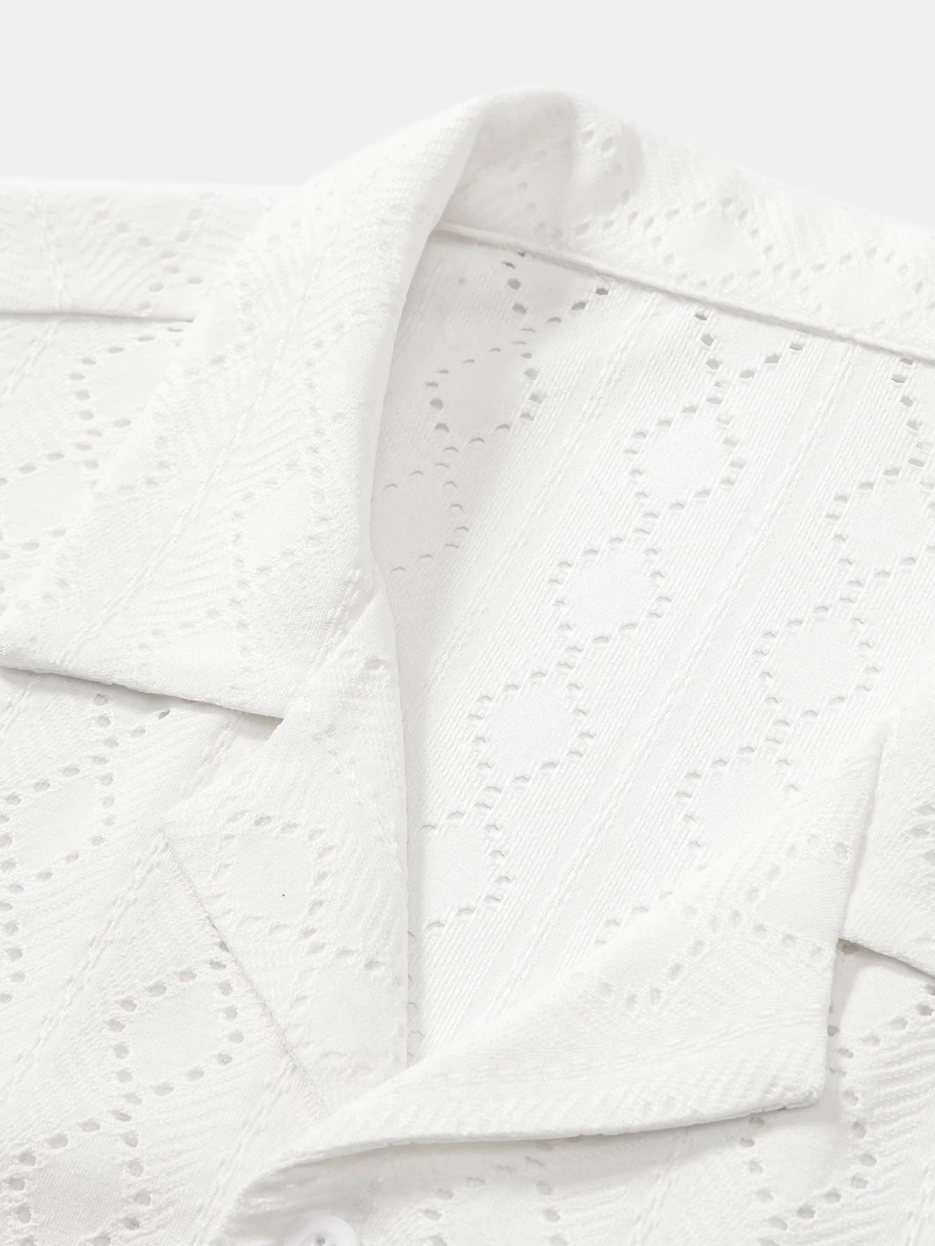 Macabeo® | Muscle Fit Diamond Texture Cuban Shirt - Image 10