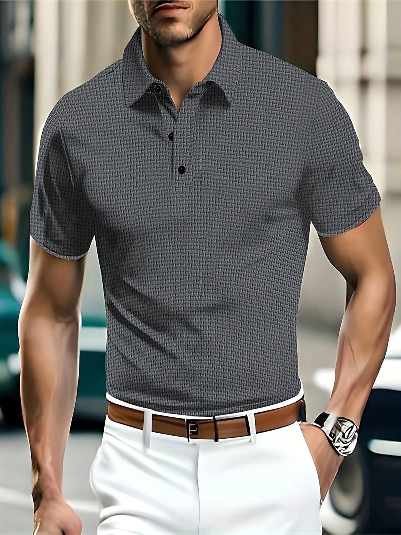 Macaria® | Solid Leisure Golf Shirt For Men - Image 25