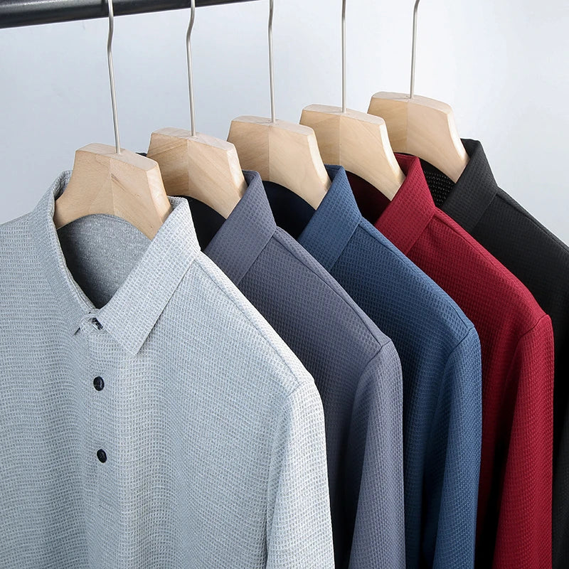 Macario® | Buttoned Long Sleeve Polo - Image 8