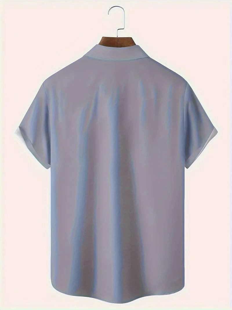Macario® | Short Sleeve Shirt With Bamboo Print And Color Block - Image 12