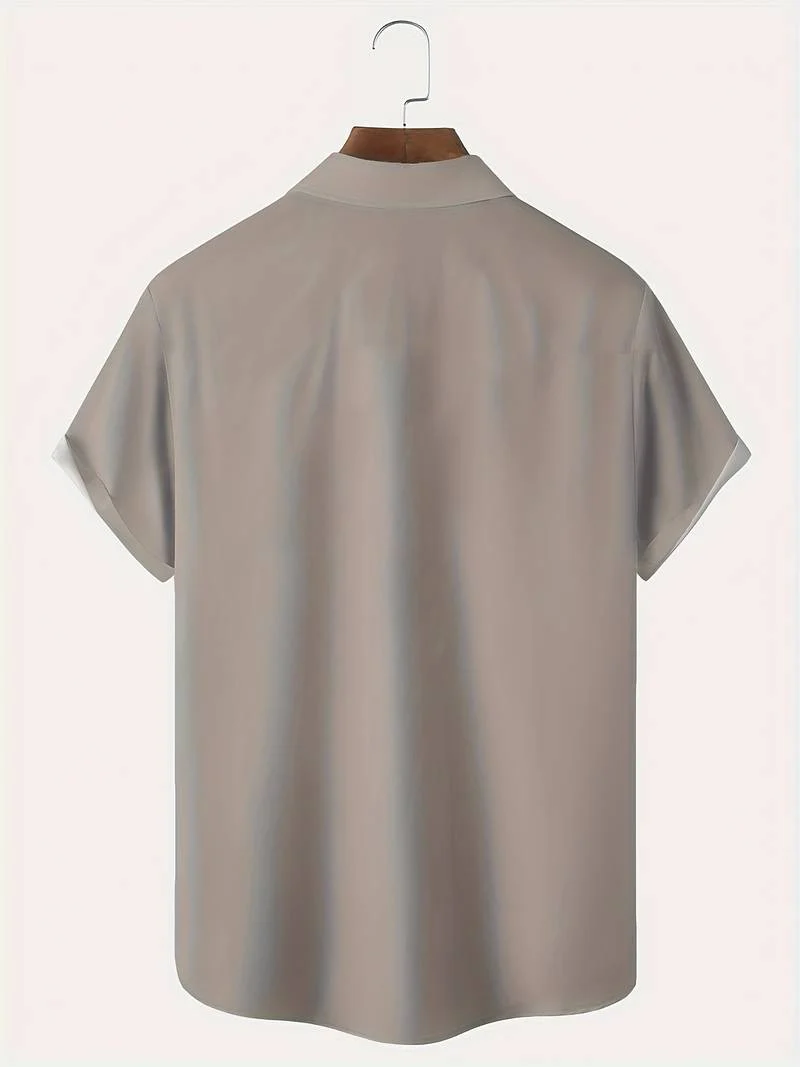 Macario® | Short Sleeve Shirt With Bamboo Print And Color Block - Image 4