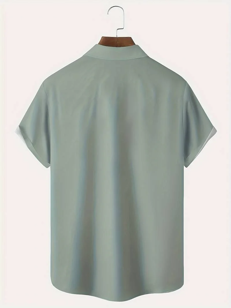 Macario® | Short Sleeve Shirt With Bamboo Print And Color Block - Image 8
