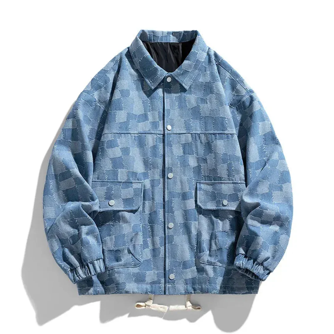 Macario | Dave Checkered Denim Jacket - Image 3