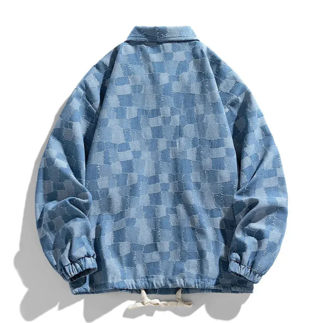 Macario | Dave Checkered Denim Jacket - Image 4