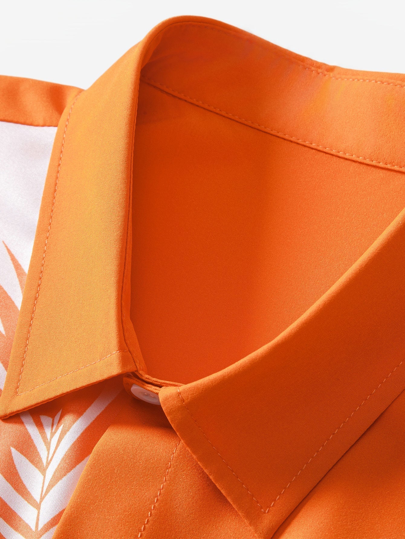 Maclovio® | Leaf Print Patchwork Button Up Shirt - Image 3