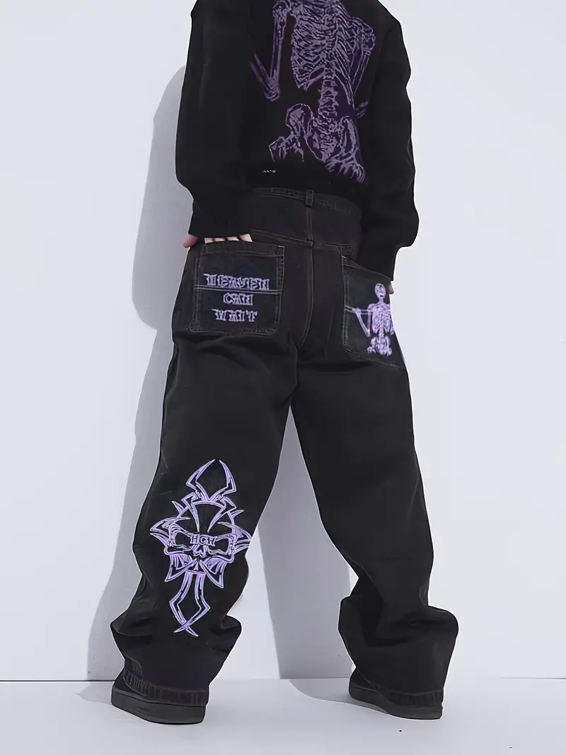 Maksymilian® | Casual Embroidery Jeans For Men - Image 3