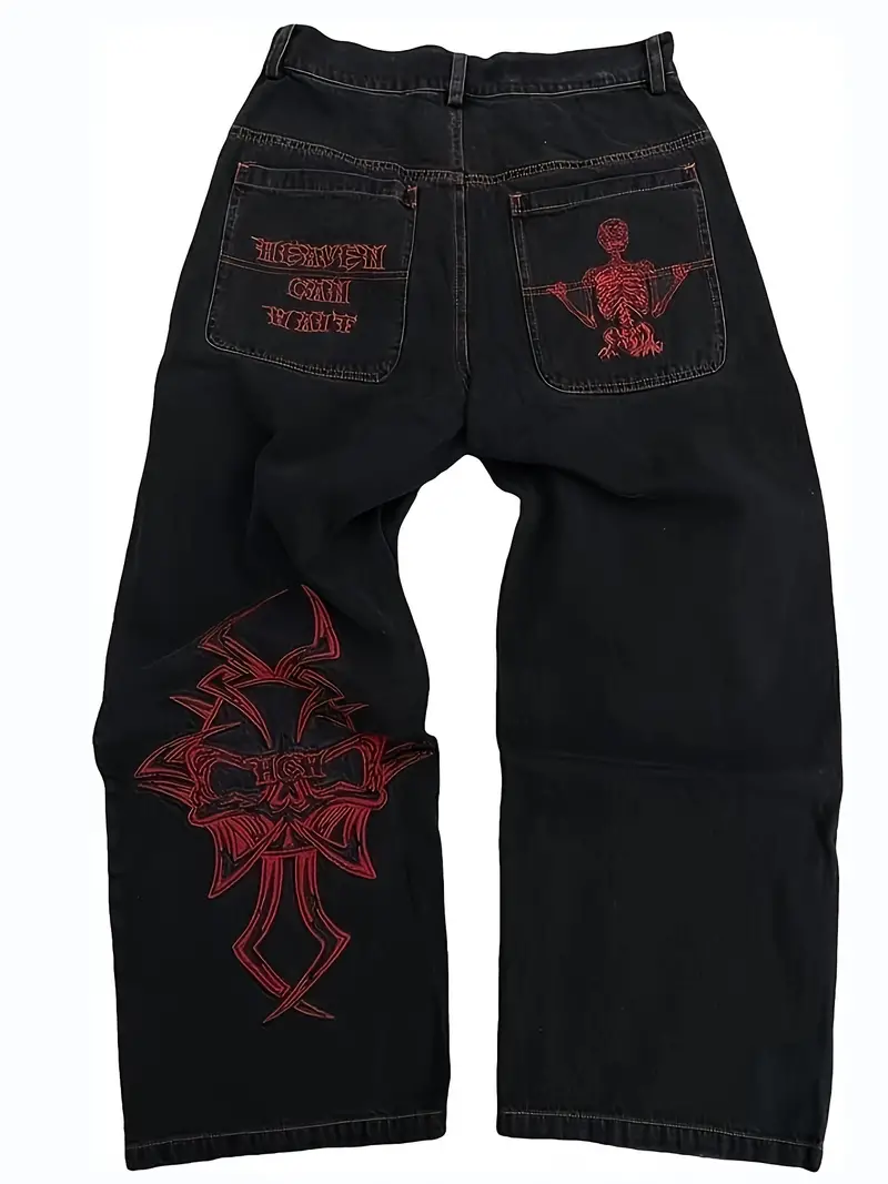 Maksymilian® | Casual Embroidery Jeans For Men - Image 8