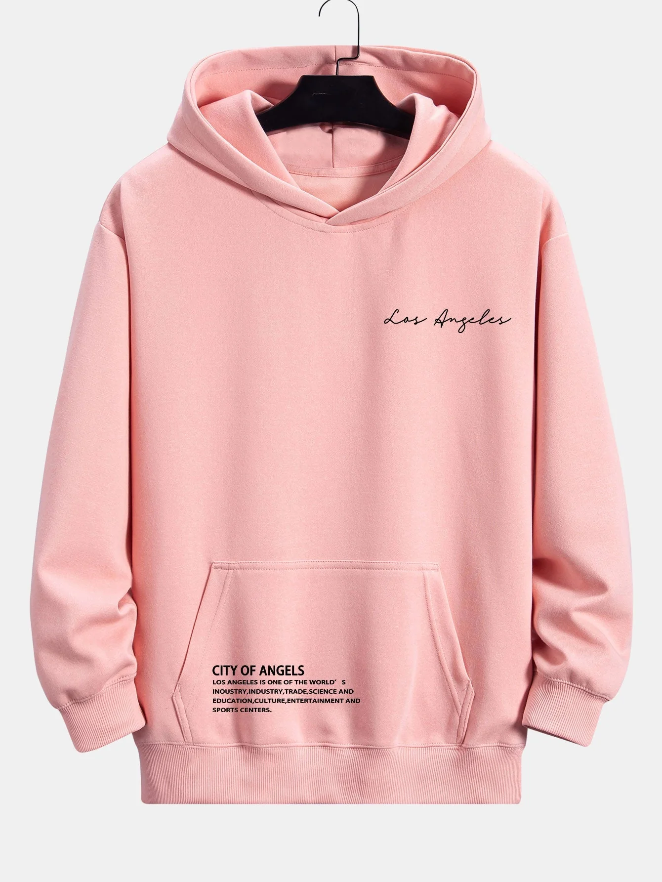 Malachi | Los Angeles Slogan Print Relax Fit Hoodie - Image 2