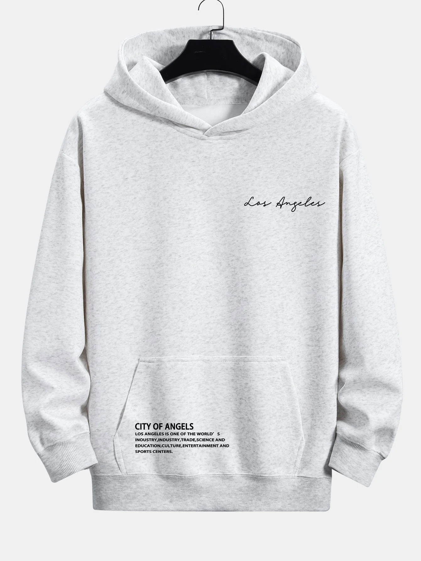 Malachi | Los Angeles Slogan Print Relax Fit Hoodie - Image 3