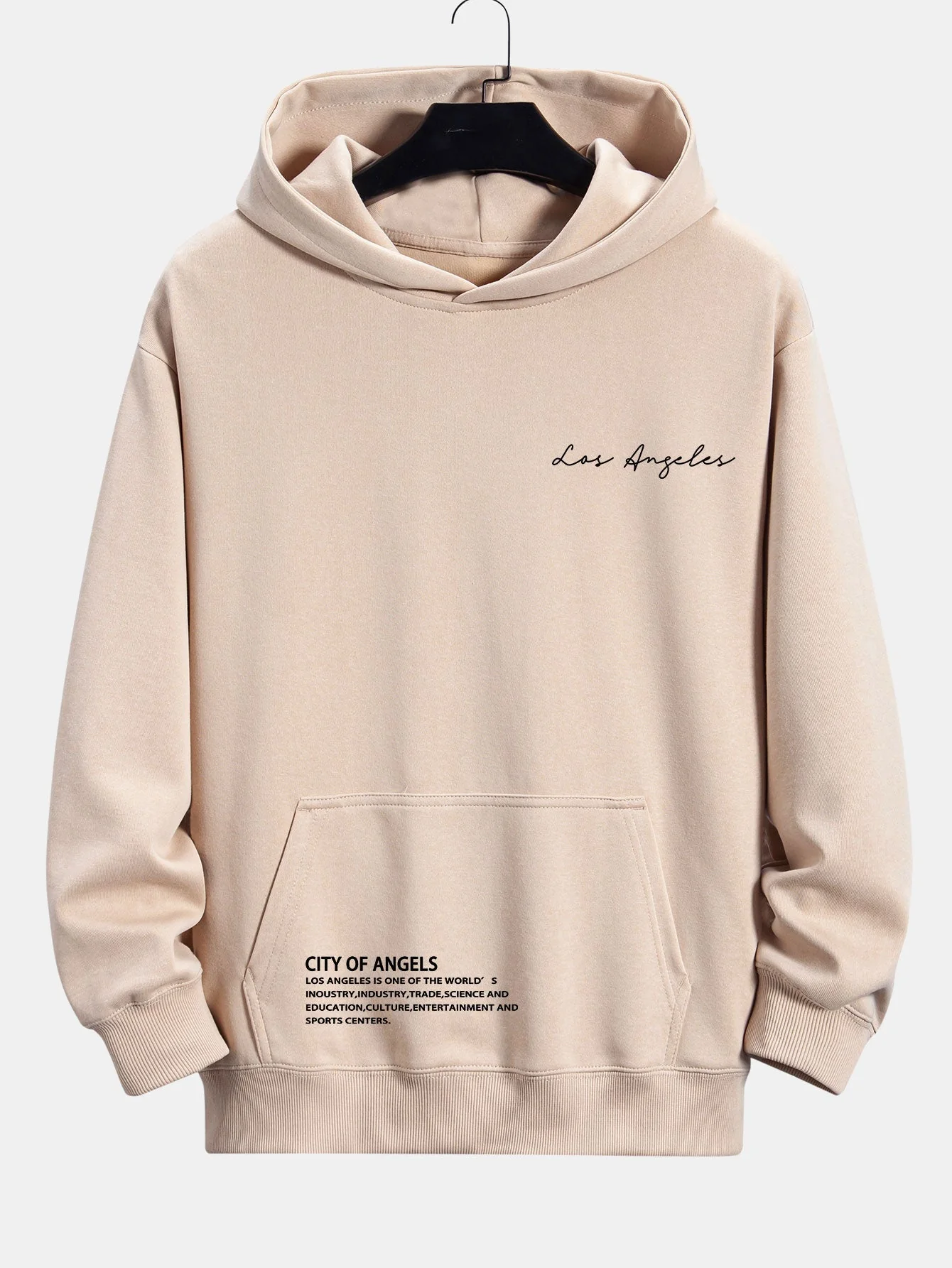 Malachi | Los Angeles Slogan Print Relax Fit Hoodie - Image 4