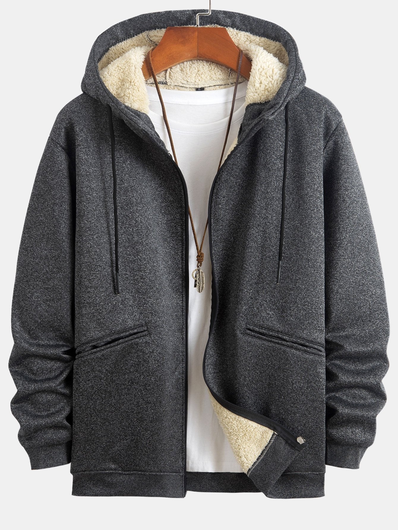 Malachi | Teddy Lined Zip Up Hoodie - Image 4