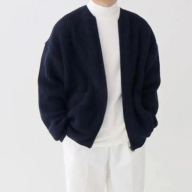 Malcom® | Men’s Cardigan With Zip Front - Image 3