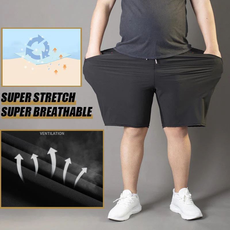 Malik® | Men'S Plus Size Ice Silk Stretch Shorts - Image 3
