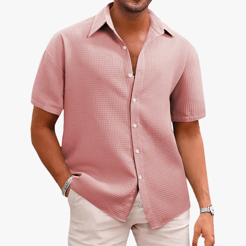 Malik | Men Waffle Short Sleeve Shirt - Image 2