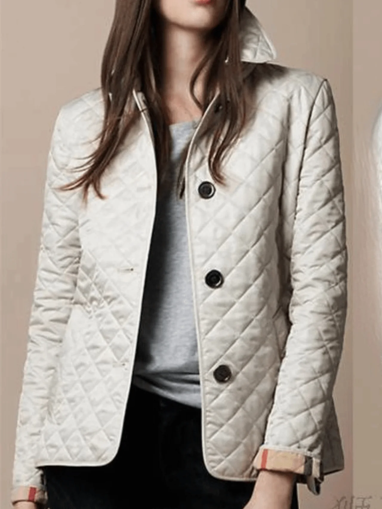 Manel | Quilted jacket with turned-up collar - Image 2