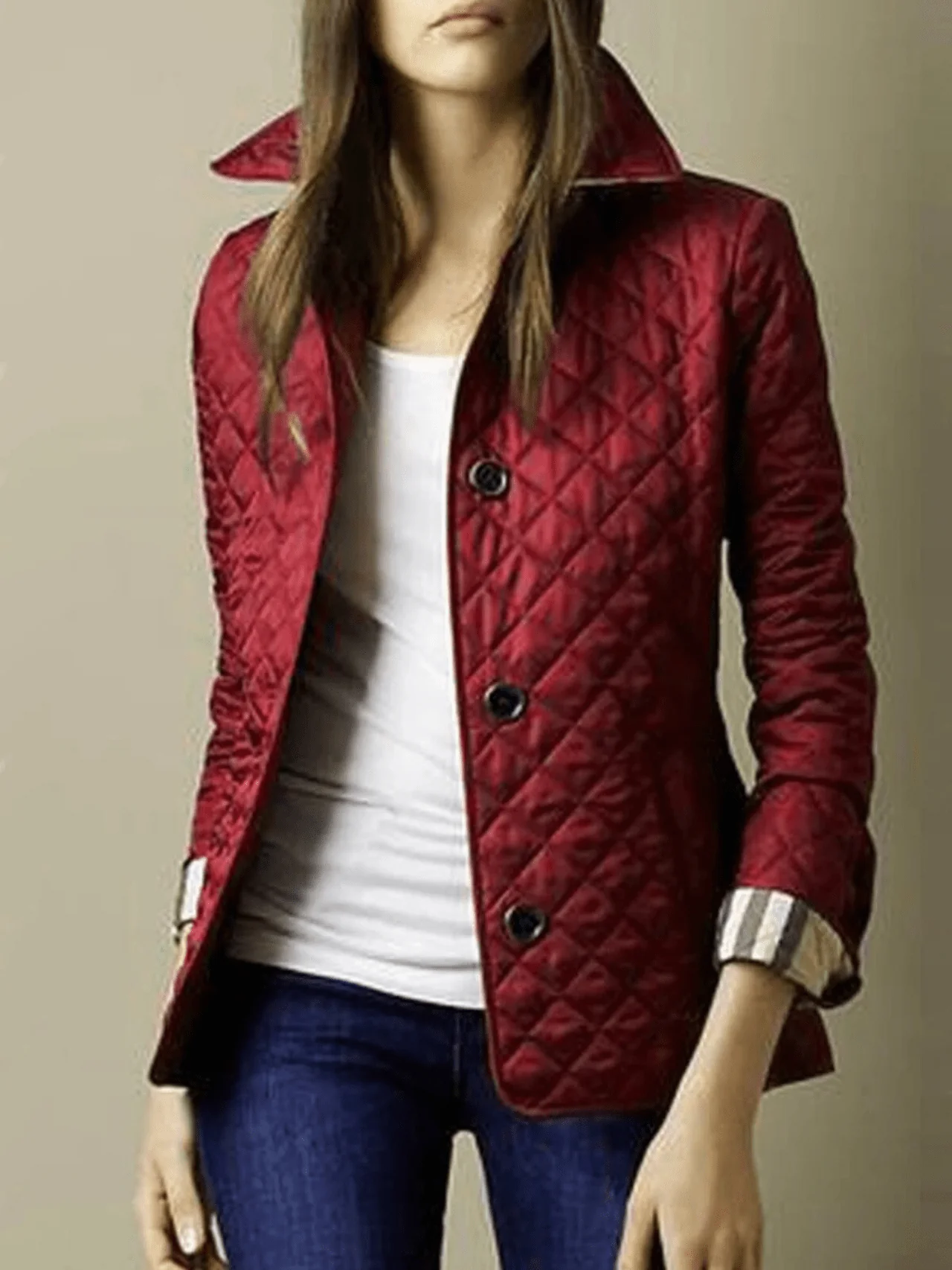 Manel | Quilted jacket with turned-up collar - Image 6