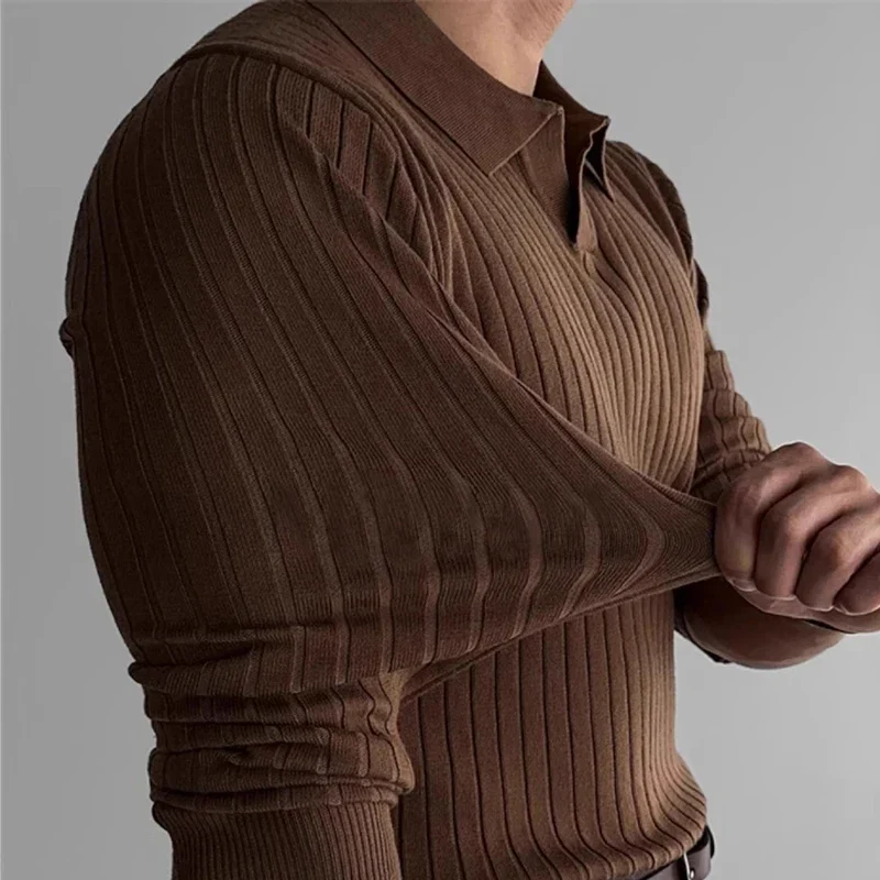 Manfredo® | Slim Fit Long Sleeve Polo - Image 5