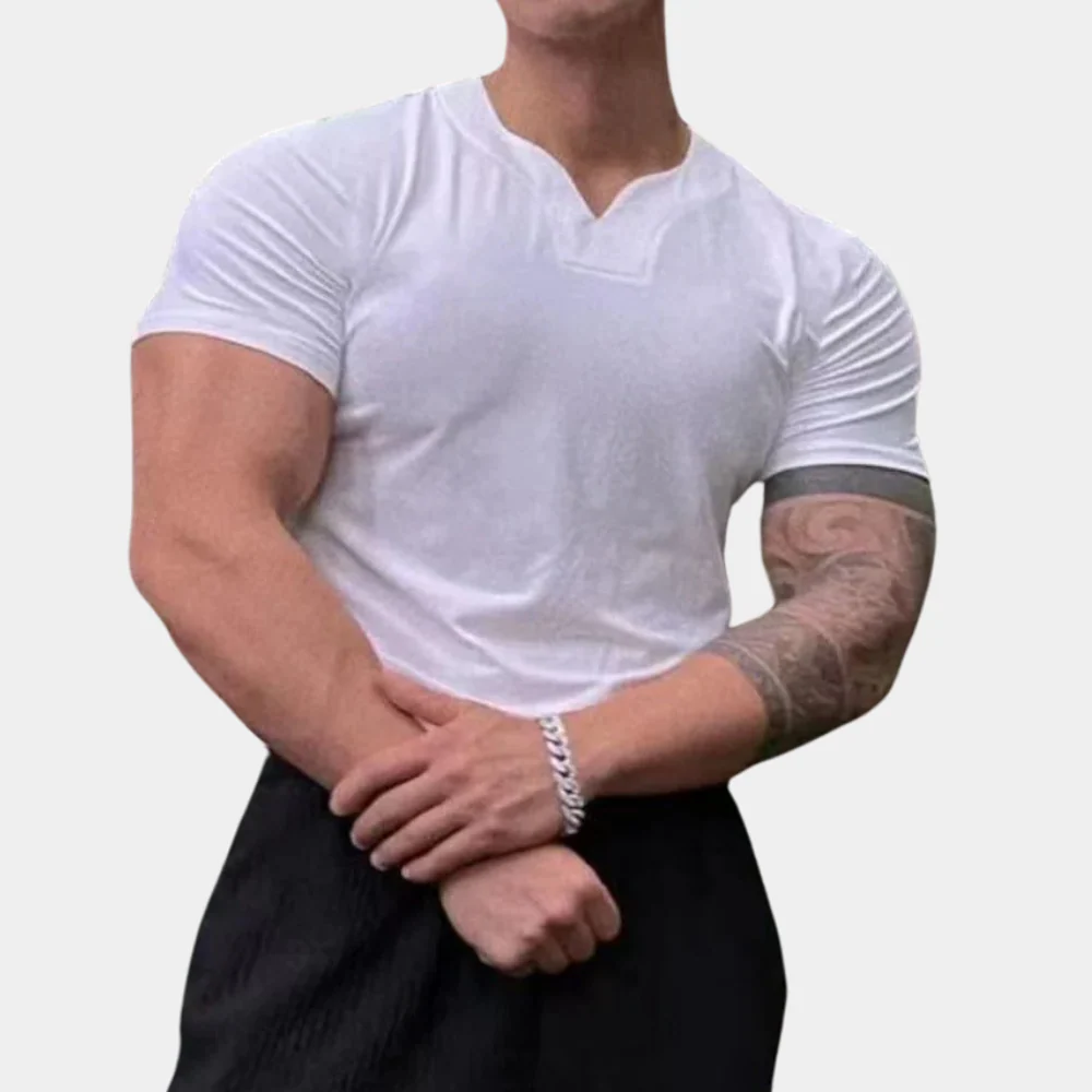 Manuel® | Classic V-neck shirt for men - Image 2