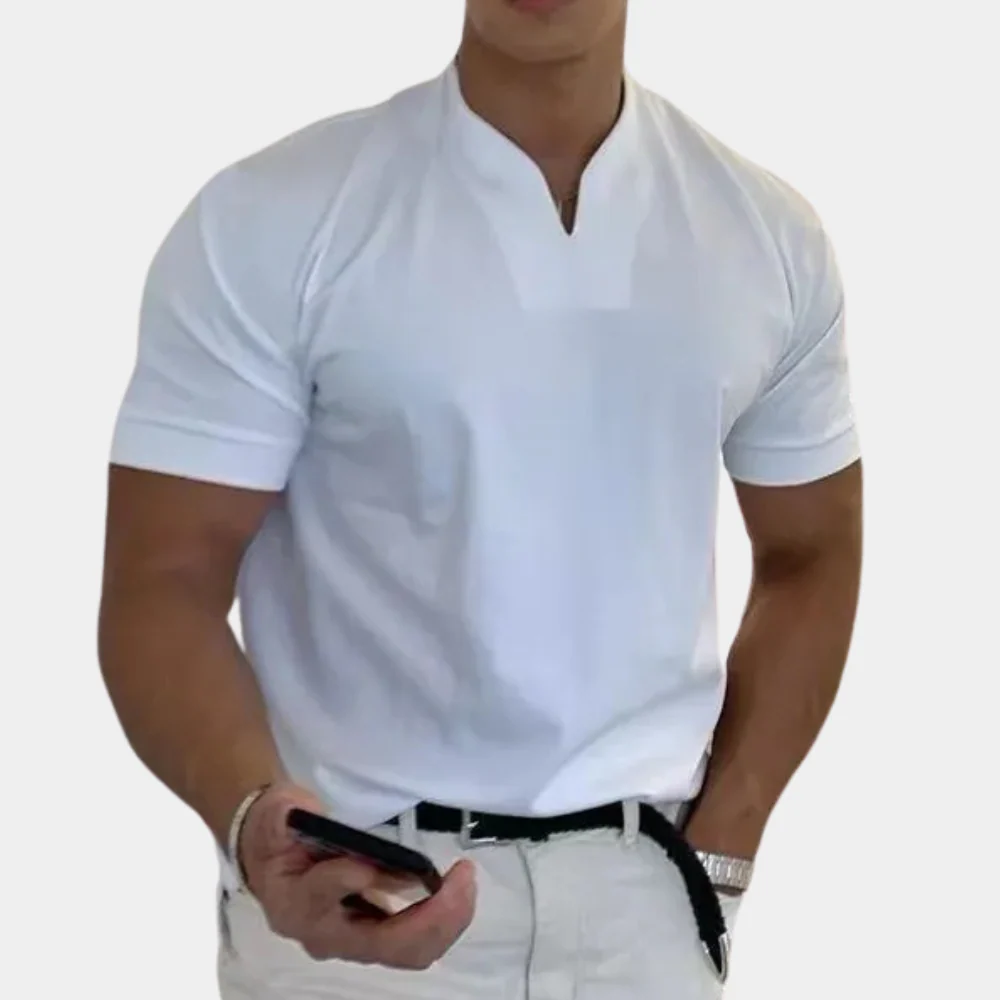 Manuel® | Classic V-neck shirt for men - Image 4
