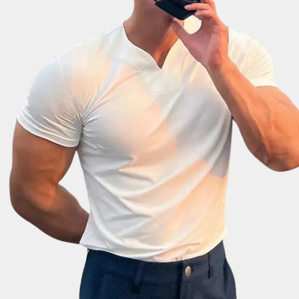 Manuel® | Classic V-neck shirt for men - Image 6