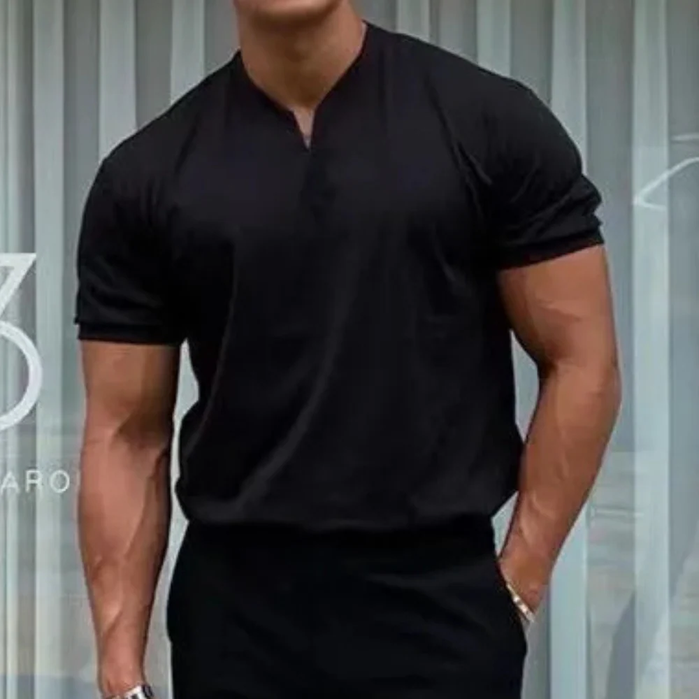 Manuel® | Classic V-neck shirt for men - Image 7
