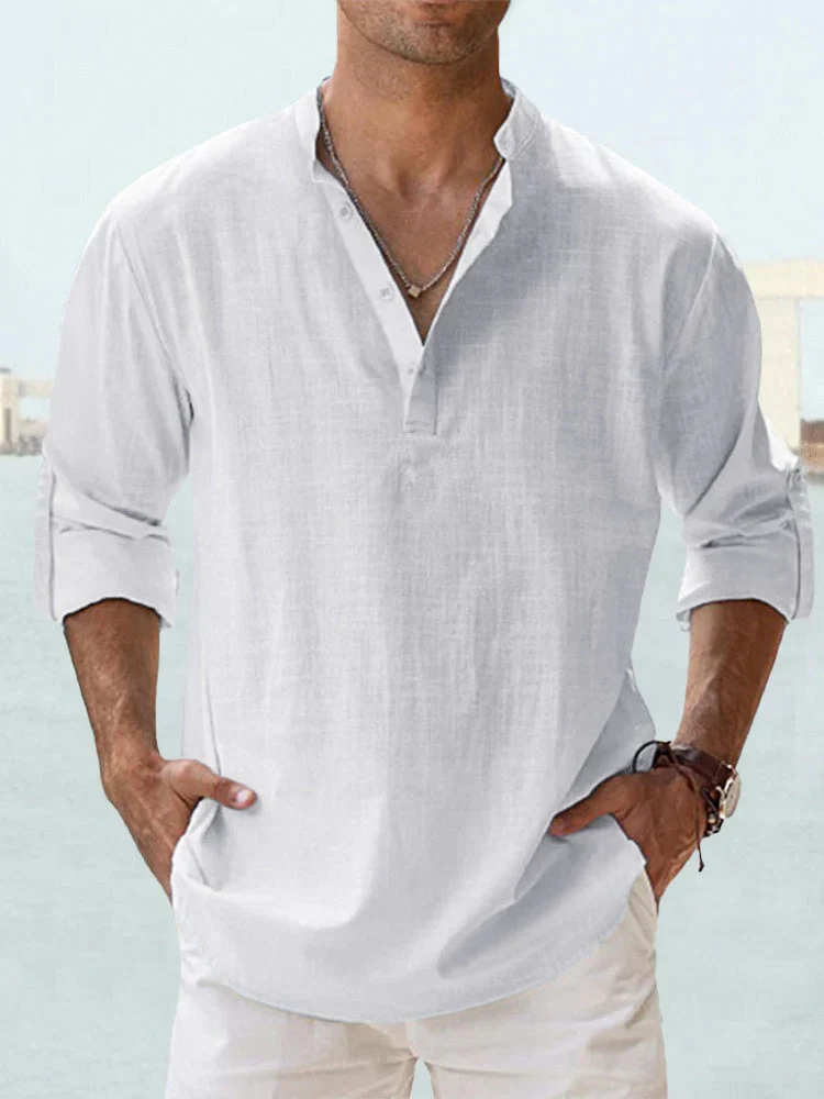 Manuel® | Cotton-Linen Long Sleeve Shirt - Image 2