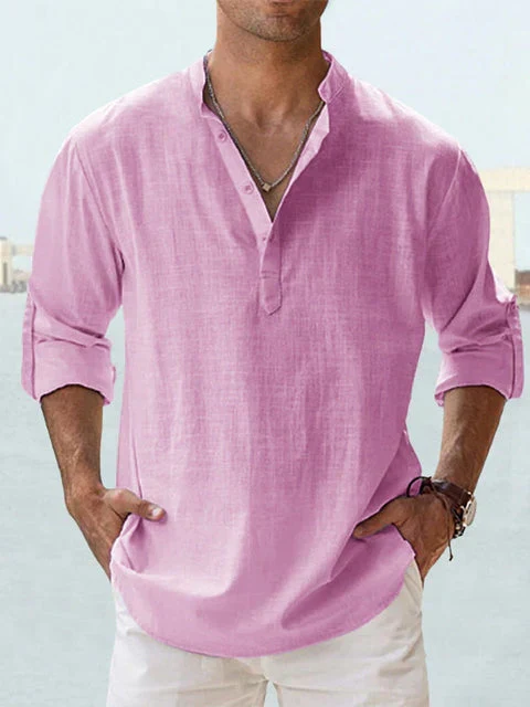 Manuel® | Cotton-Linen Long Sleeve Shirt - Image 7