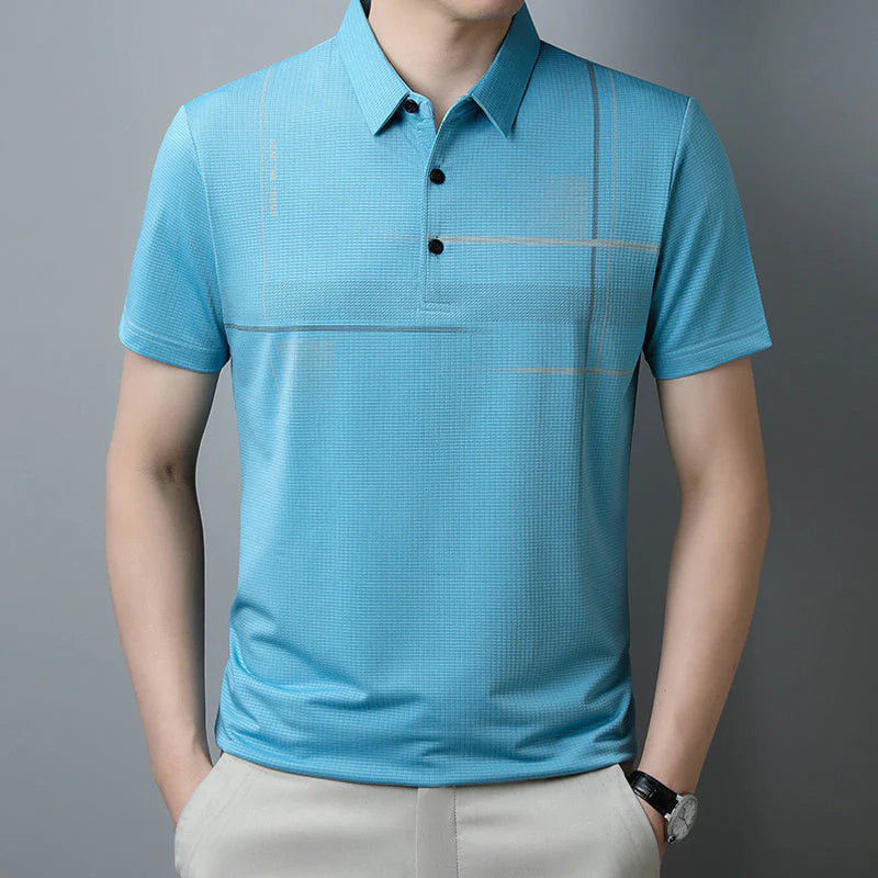 Manuel® | Men'S Loose, Cool, Breathable Lapel Collar T-Shirt - Image 12