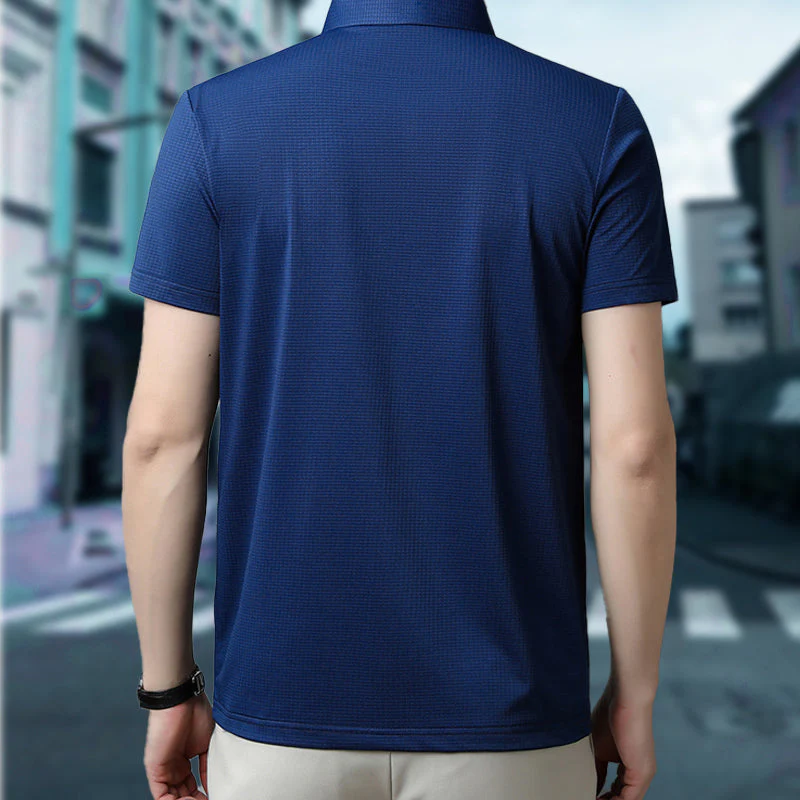 Manuel® | Men'S Loose, Cool, Breathable Lapel Collar T-Shirt - Image 2