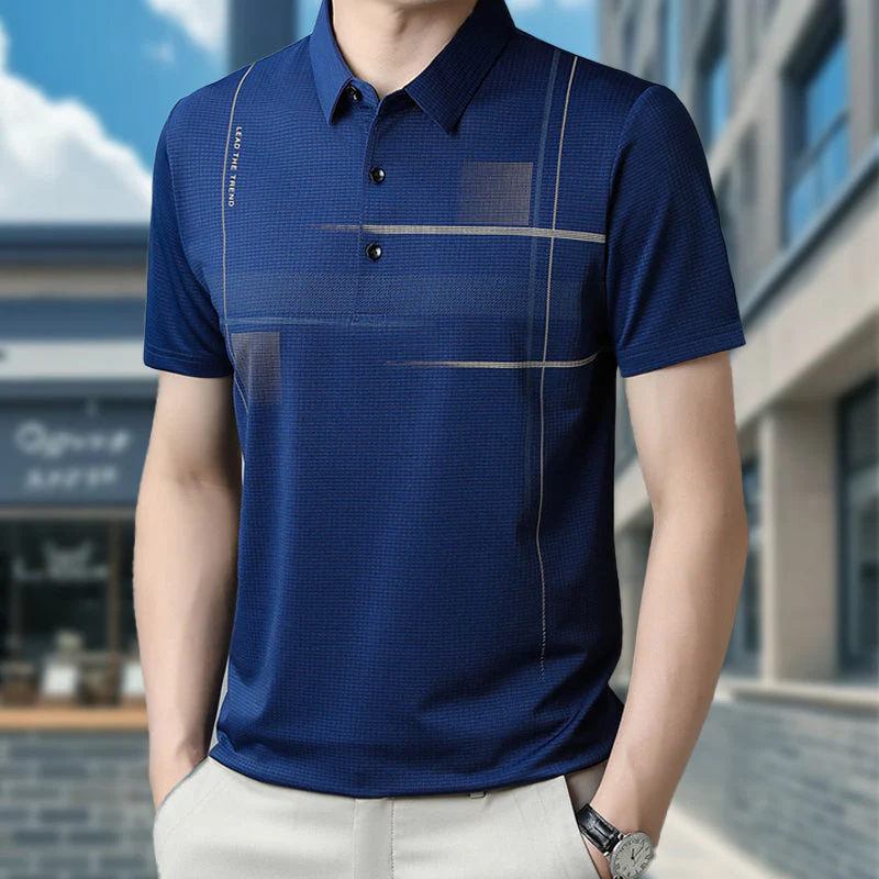 Manuel® | Men'S Loose, Cool, Breathable Lapel Collar T-Shirt - Image 6