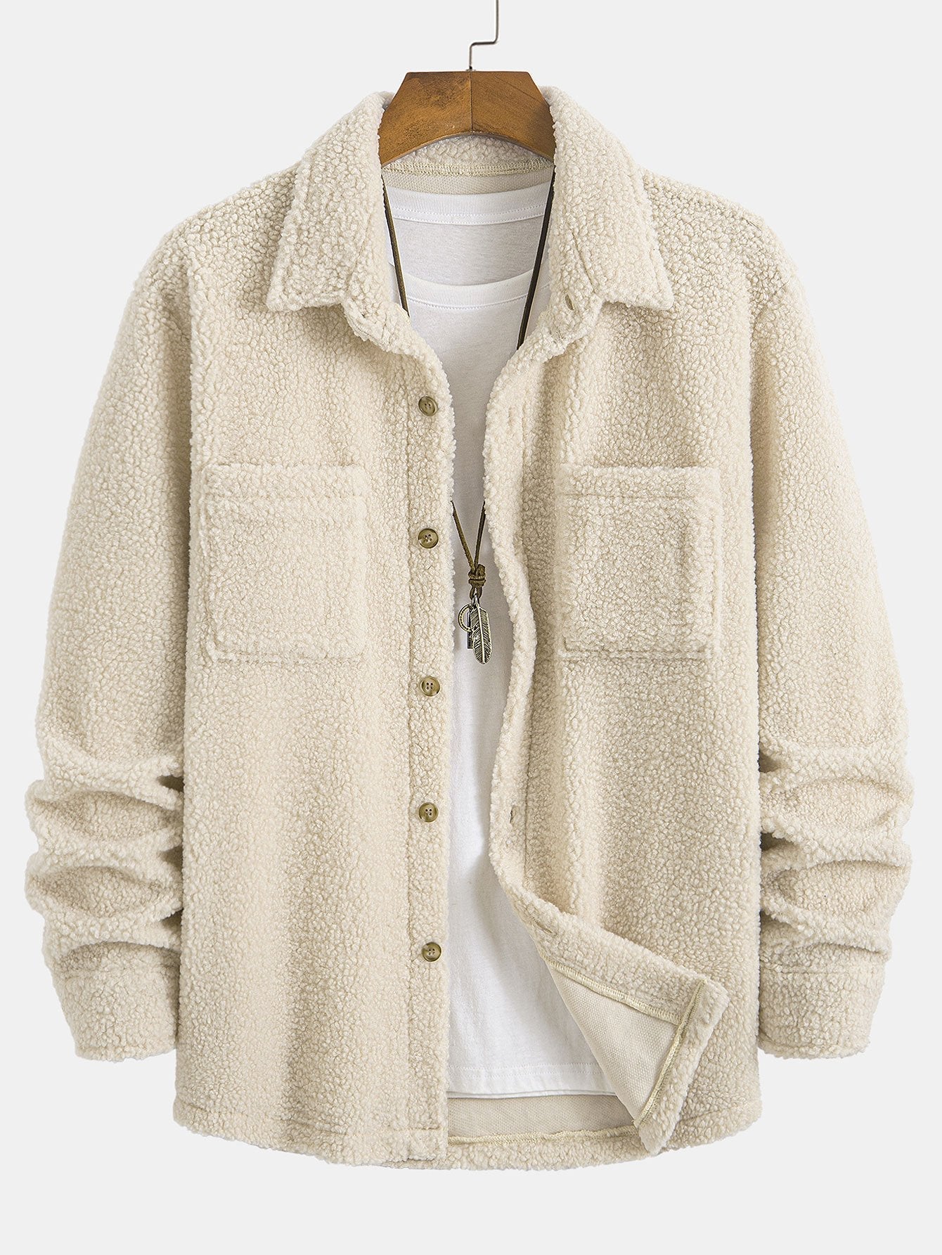 Manuel® | Teddy Fleece Button Up Shirt - Image 3
