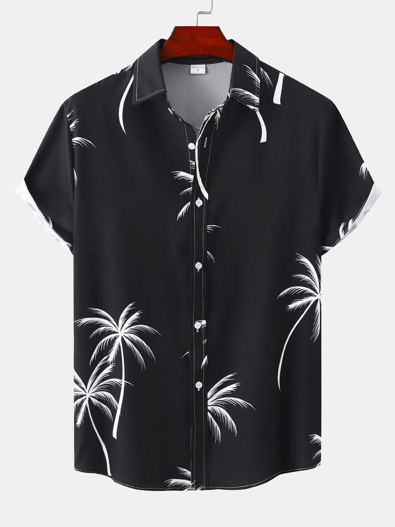 Manuel® | Tropical Leaf Print Button Up Shirt - Image 3