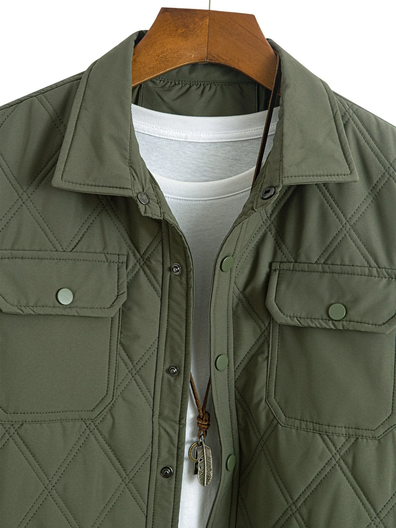 Manuel | Quilted Button Up Overshirt - Image 12