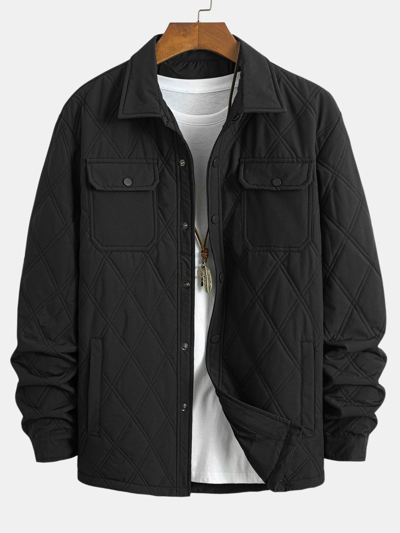 Manuel | Quilted Button Up Overshirt - Image 8