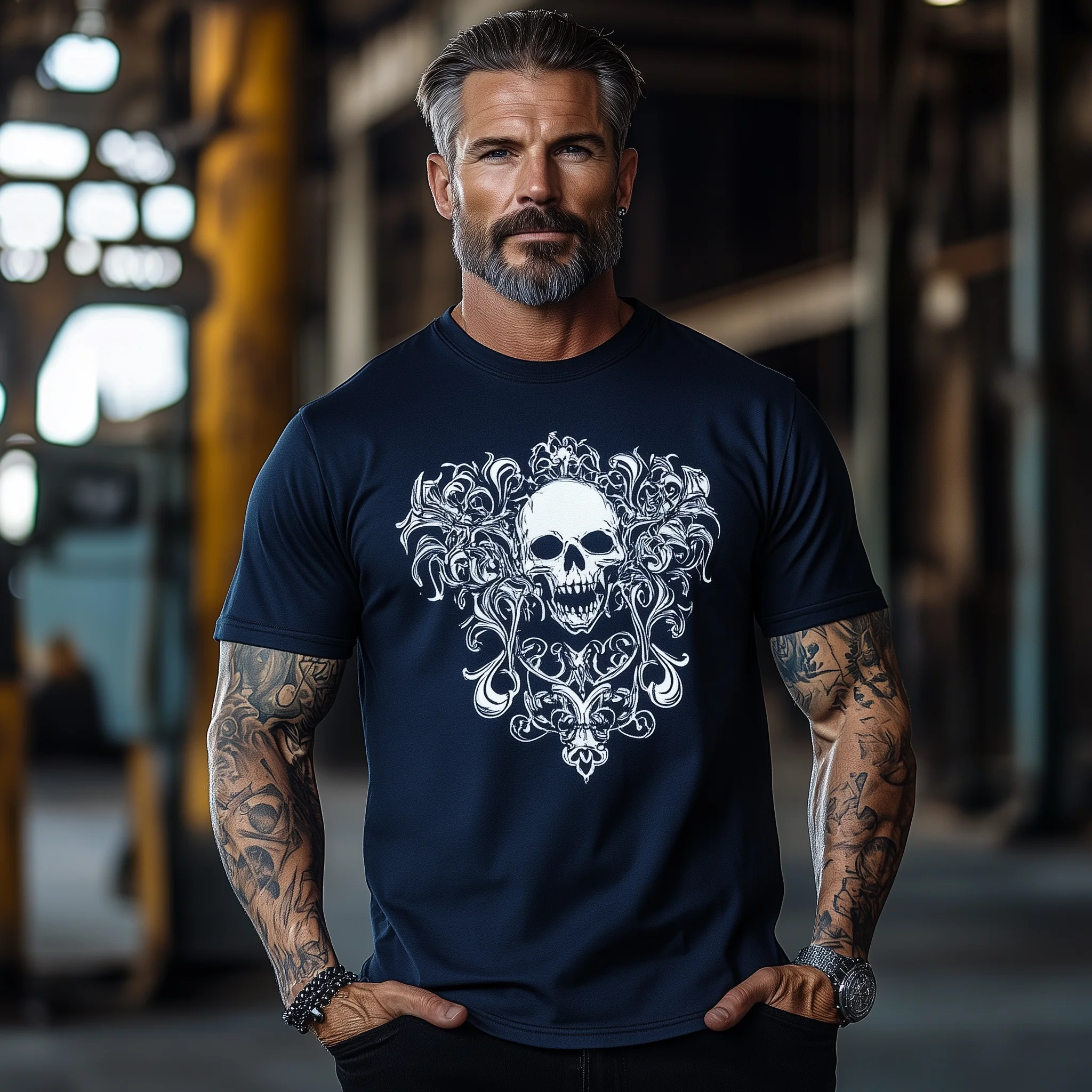 Marc | Men'S Summer Fashion Cotton Blended Printed Short-Sleeved T-Shirt - Image 4