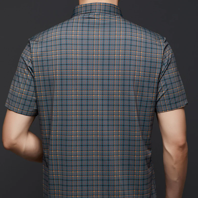 Marcel® | 2025 New Men'S Plaid Short Sleeve Shirt Fashionable And Comfortable - Image 4