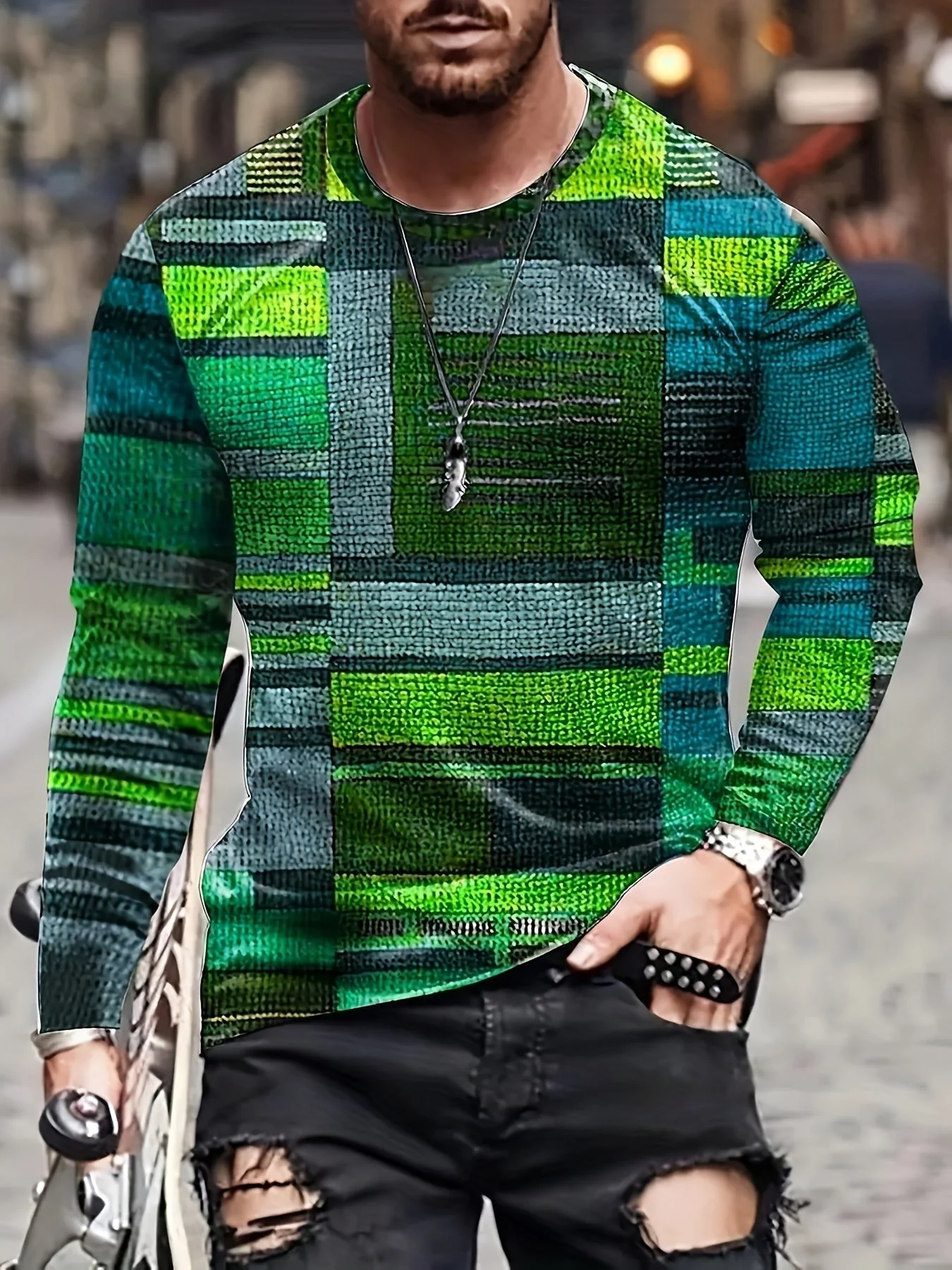 Marcel | Long-sleeved color-block T-shirt - Image 11