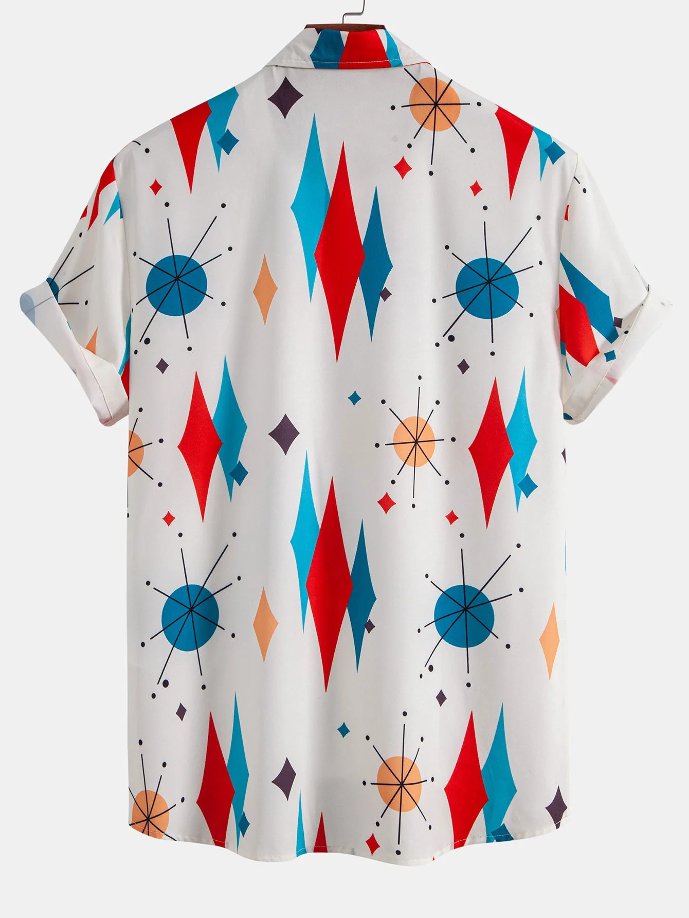 Marcelo® | Atomic Geometric Print Button Up Shirt & Swim Shorts - Image 3