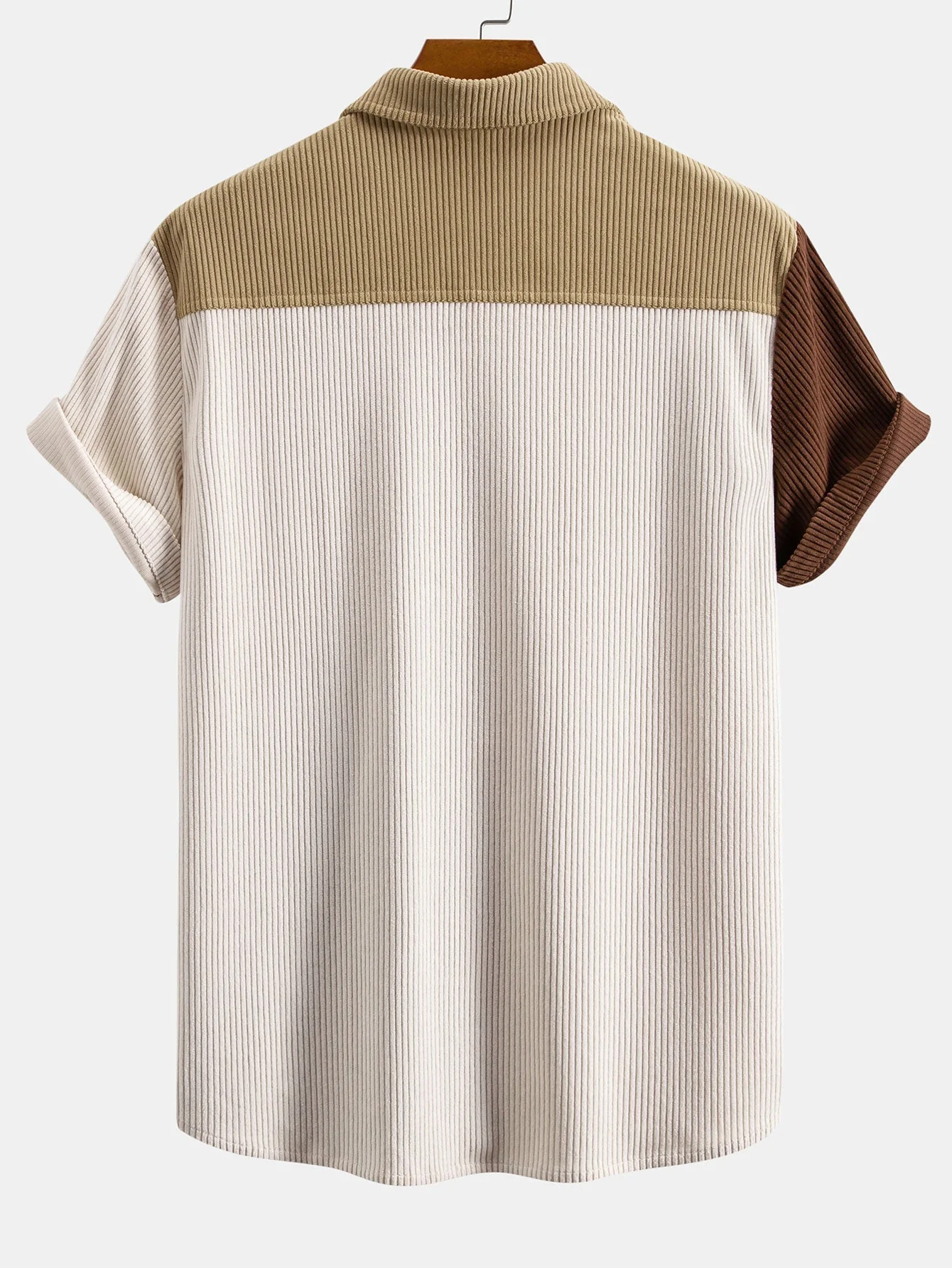 Marcelo® | Colorblock Button Up Corduroy Shirt - Image 2