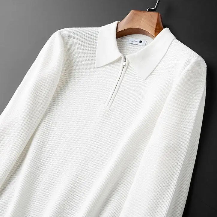 Marcial® | Waffle Half-Zip Polo - Image 11