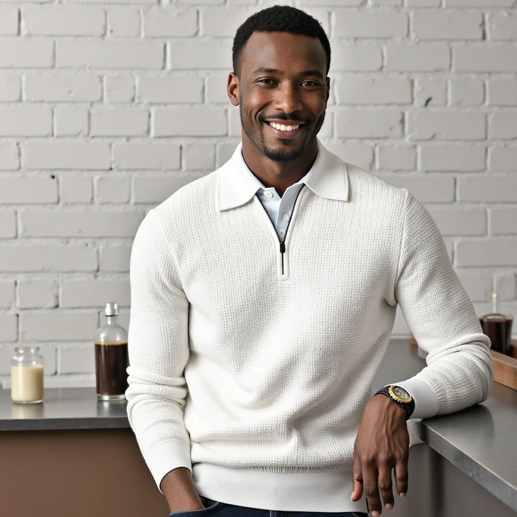 Marcial® | Waffle Half-Zip Polo - Image 6