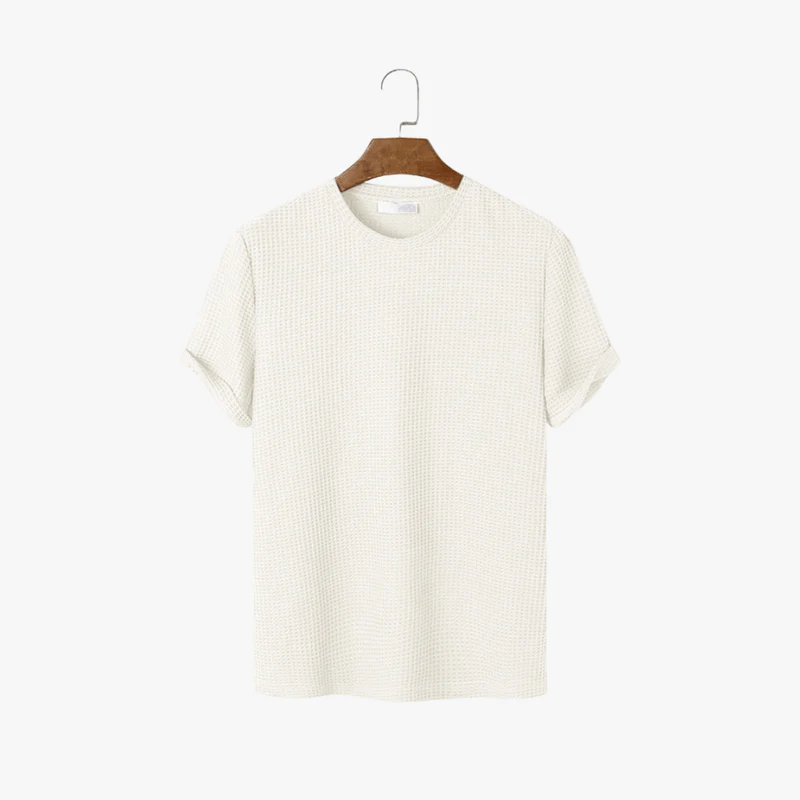 Marcial | Men's Textured Summer Tee – Breathable Cotton Waffle Shirt - Image 2