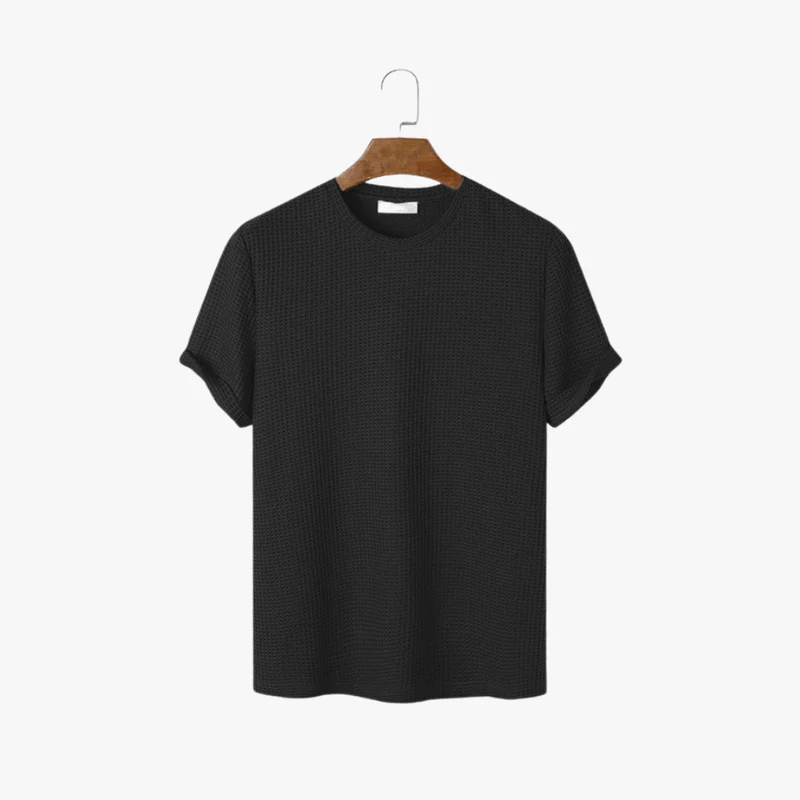 Marcial | Men's Textured Summer Tee – Breathable Cotton Waffle Shirt - Image 4