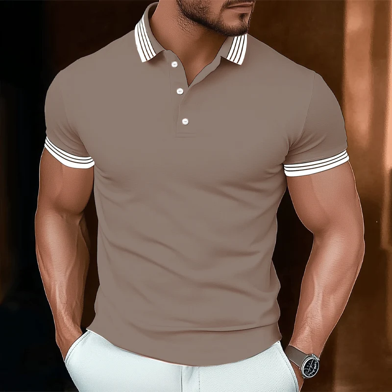Marco | Men'S Basic Business Stitching Cotton Short Sleeve Polo Shirt - Image 5