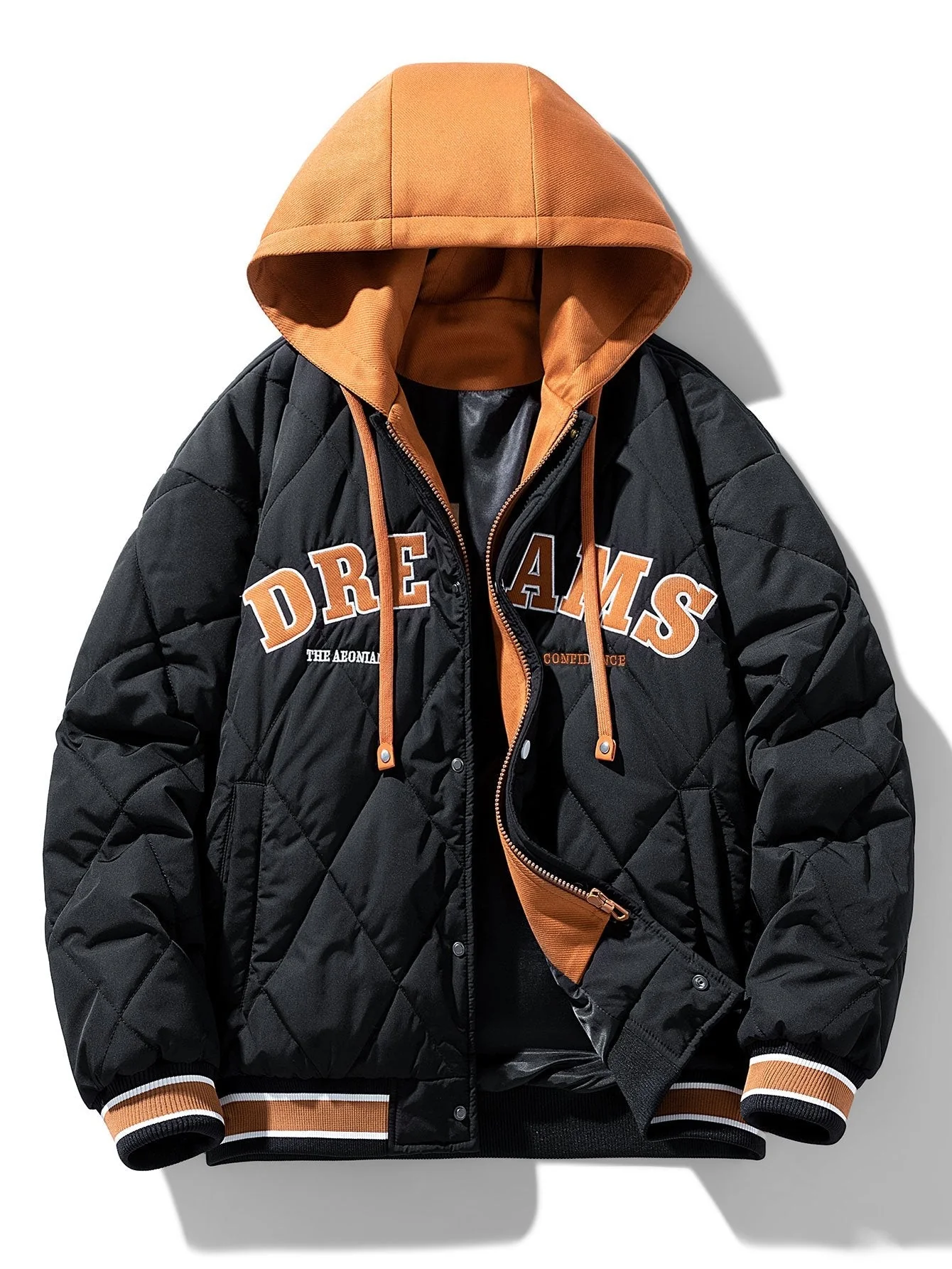 Marco | Quilted Hooded Baseball Jacket - Image 14