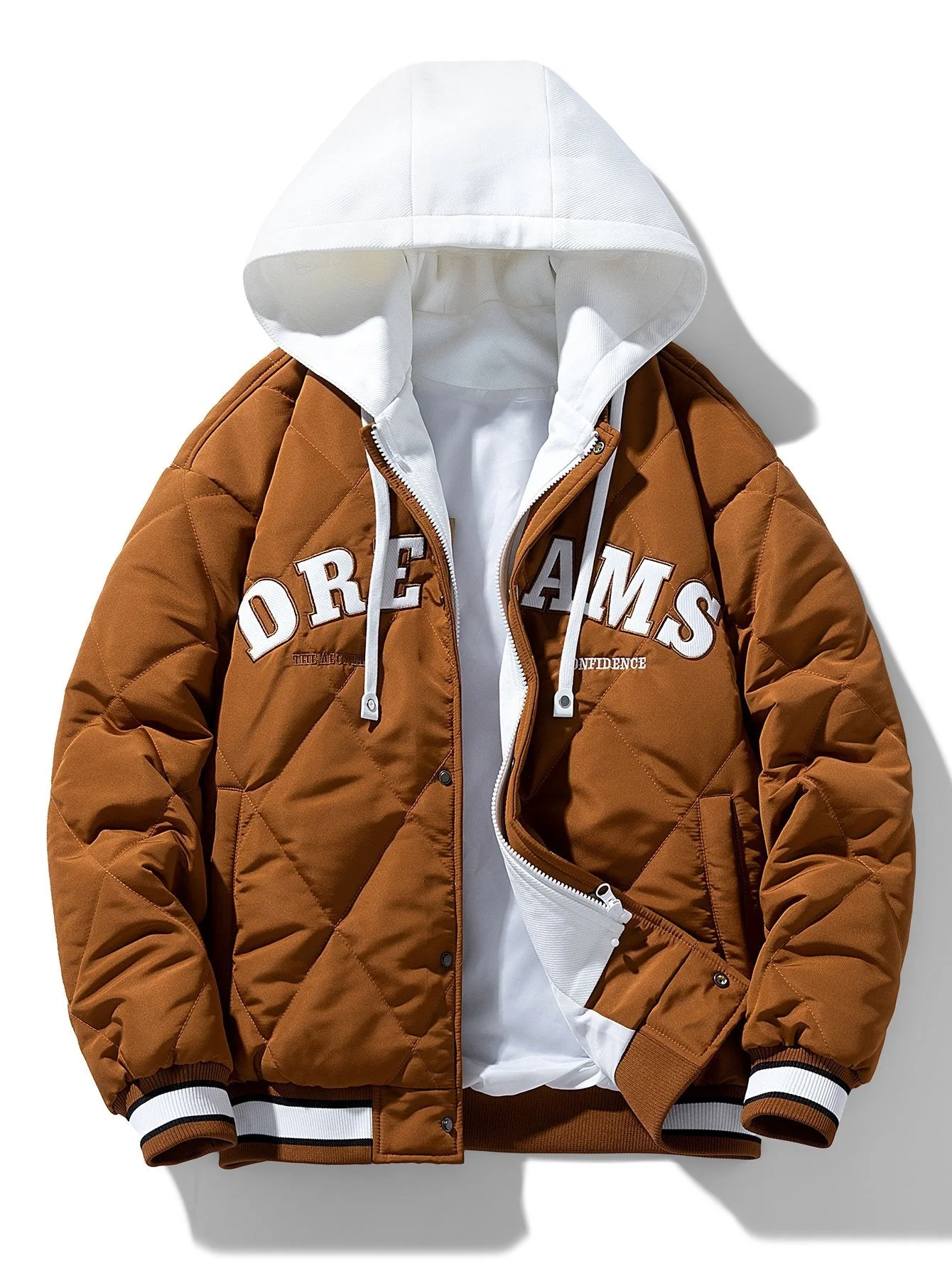 Marco | Quilted Hooded Baseball Jacket - Image 17